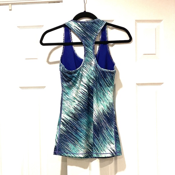 Ideology Womens blue patterned workout top XS - Picture 3 of 3